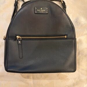 Kate Spade Black Backpack with Gold Accents